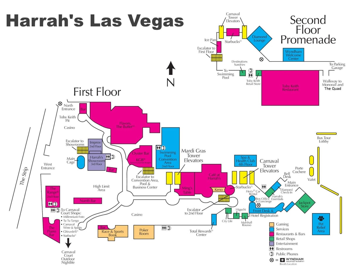 žemėlapis Harrah ' s Las Vegas