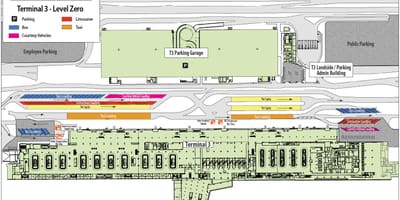 Las Vegasas oro uosto žemėlapį, terminalo 3