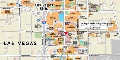 Las Vegasas miesto žemėlapis