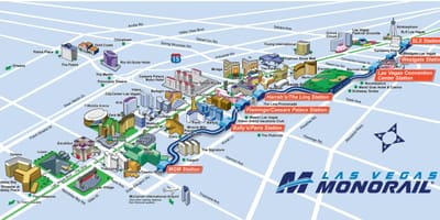 Monorail Vegas žemėlapyje
