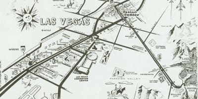 Old Las Vegas strip žemėlapyje